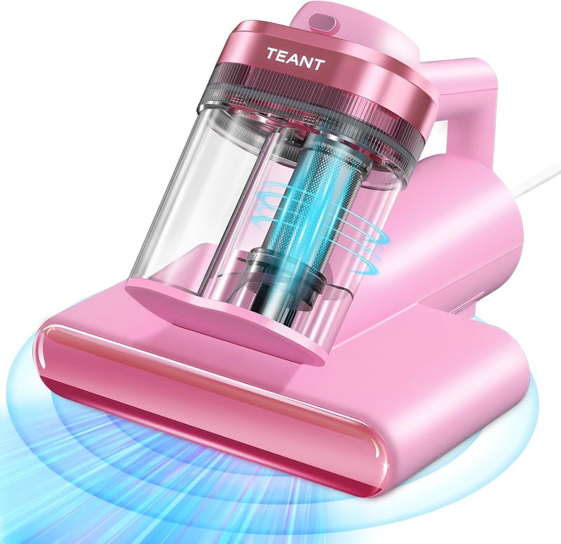 Teant Mattress Vacuum Bed Vacuum Cleaner with 253.7nm UV-C Light, Hyper Helix Motor with 16kPa Strong Suction & 33000 RPM/Min Tapping, HEPA Filter, 149℉ Heat & Ultrasonic & Anion for Bed and Pet - Image 1